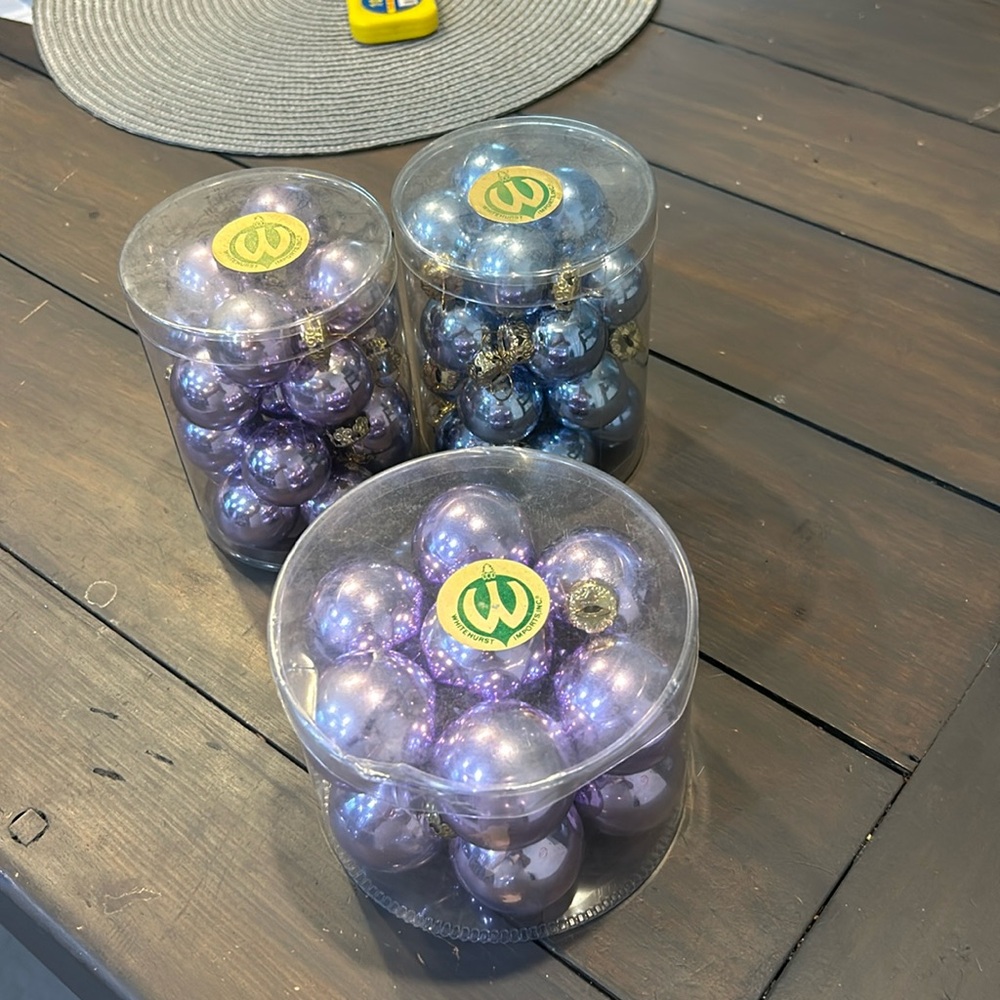 Vintage mini glass ball ornaments